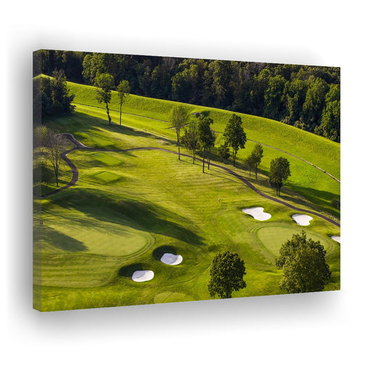 Aerial Photo Of A Golf Course, Golf Art Print,Gifts Golf Lover