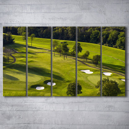 Aerial Photo Of A Golf Course, Golf Art Print, Extra Large Canvas Print Wall Art