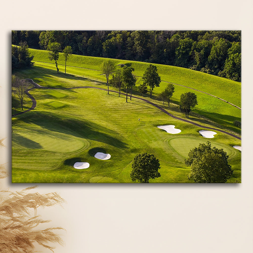 Aerial Photo Of A Golf Course, Golf Art Print,Gifts Golf Lover