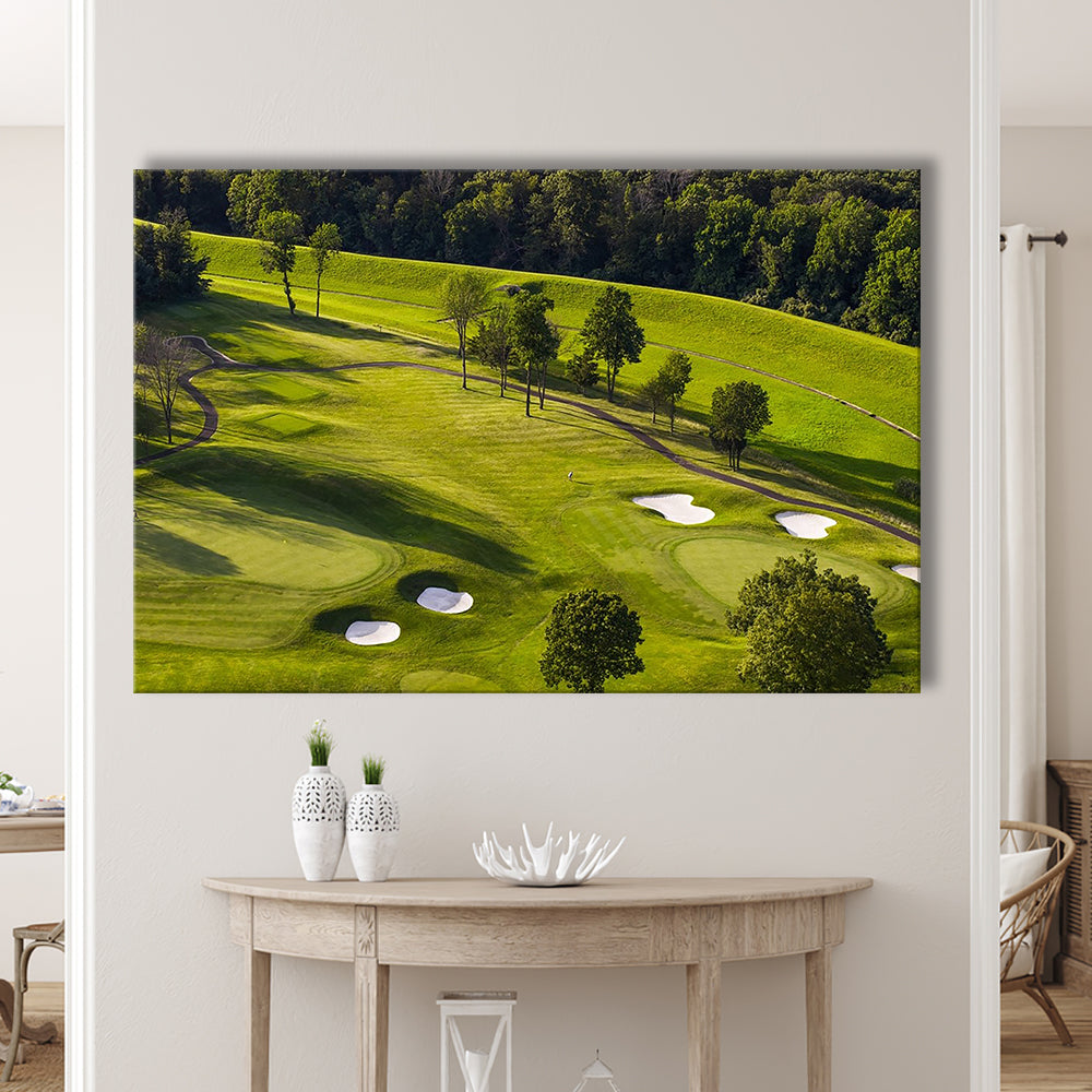 Aerial Photo Of A Golf Course, Golf Art Print,Gifts Golf Lover