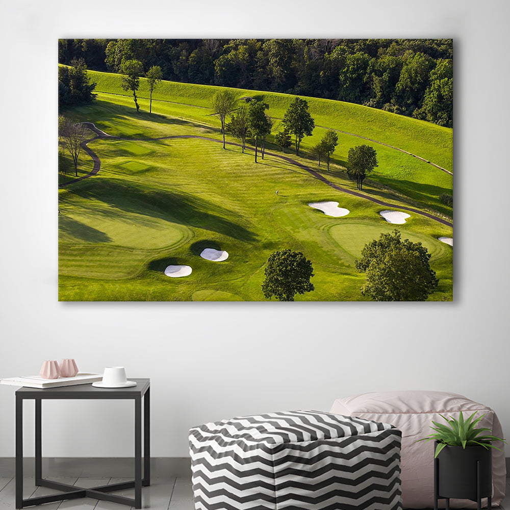 Aerial Photo Of A Golf Course, Golf Art Print,Gifts Golf Lover