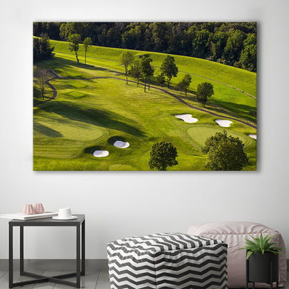 Aerial Photo Of A Golf Course, Golf Art Print,Gifts Golf Lover