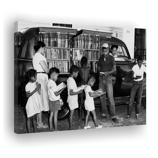 African American Children Photo Print, Black and White, Vintage Wall Decor, Canvas Print Wall Art Decor