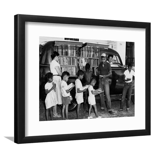 African American Children Photo Print, Black and White, Vintage Wall Decor, Framed Art Print White Border Wall Decor
