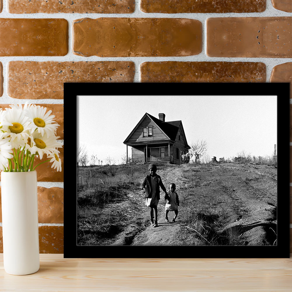 African American Children Printable, Black and White, Vintage Photos, Framed Art Print Wall Decor