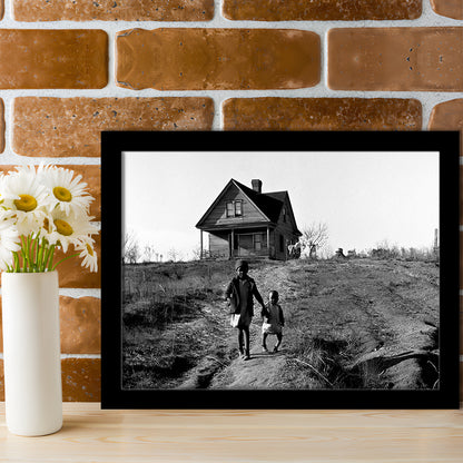 African American Children Printable, Black and White, Vintage Photos, Framed Art Print Wall Decor