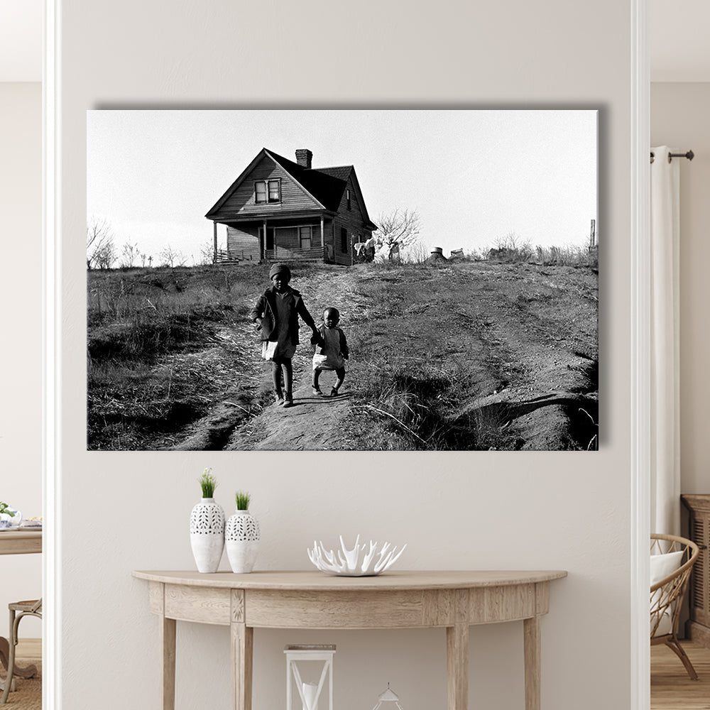African American Children Printable, Black and White, Vintage Photos, Canvas Print Wall Art Decor