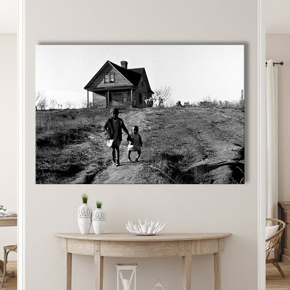African American Children Printable, Black and White, Vintage Photos, Canvas Print Wall Art Decor