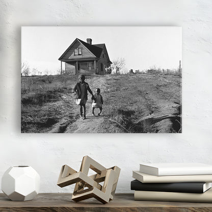African American Children Printable, Black and White, Vintage Photos, Canvas Print Wall Art Decor
