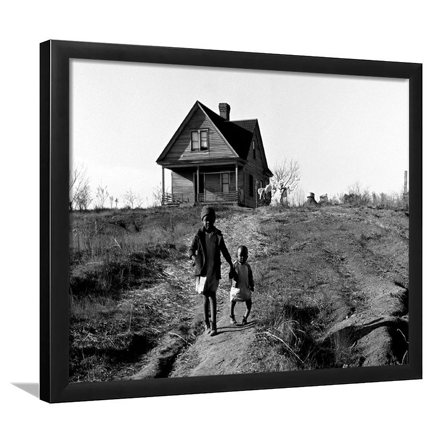 African American Children Printable, Black and White, Vintage Photos, Framed Art Print Wall Decor