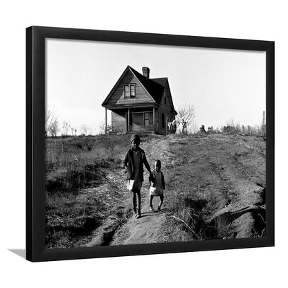 African American Children Printable, Black and White, Vintage Photos, Framed Art Print Wall Decor