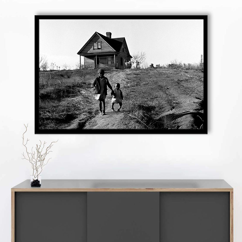 African American Children Printable, Black and White, Vintage Photos, Framed Art Print Wall Decor