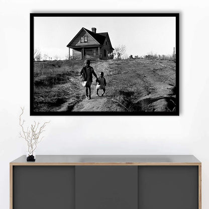 African American Children Printable, Black and White, Vintage Photos, Framed Art Print Wall Decor