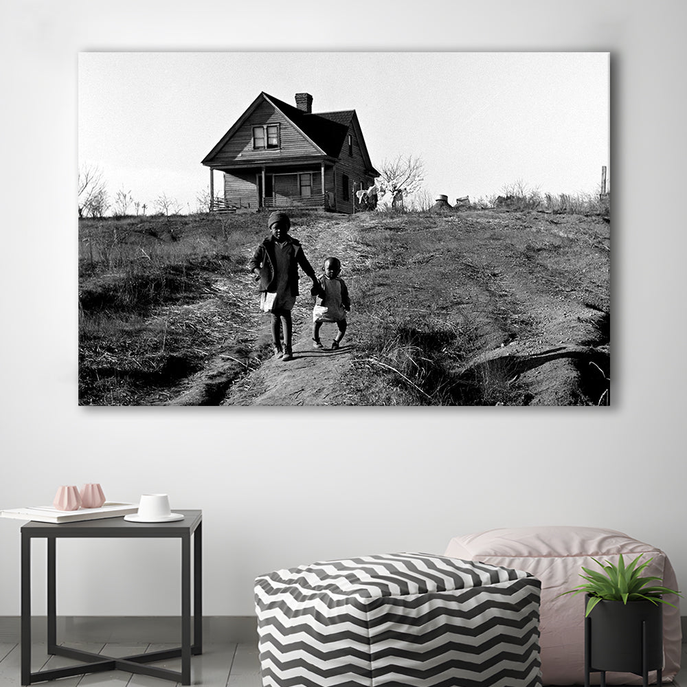 African American Children Printable, Black and White, Vintage Photos, Canvas Print Wall Art Decor