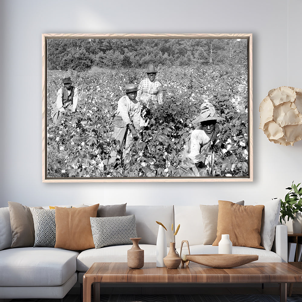 African American Women Photo Print, Black and White, Black History Month Art, Floating Framed Canvas Print
