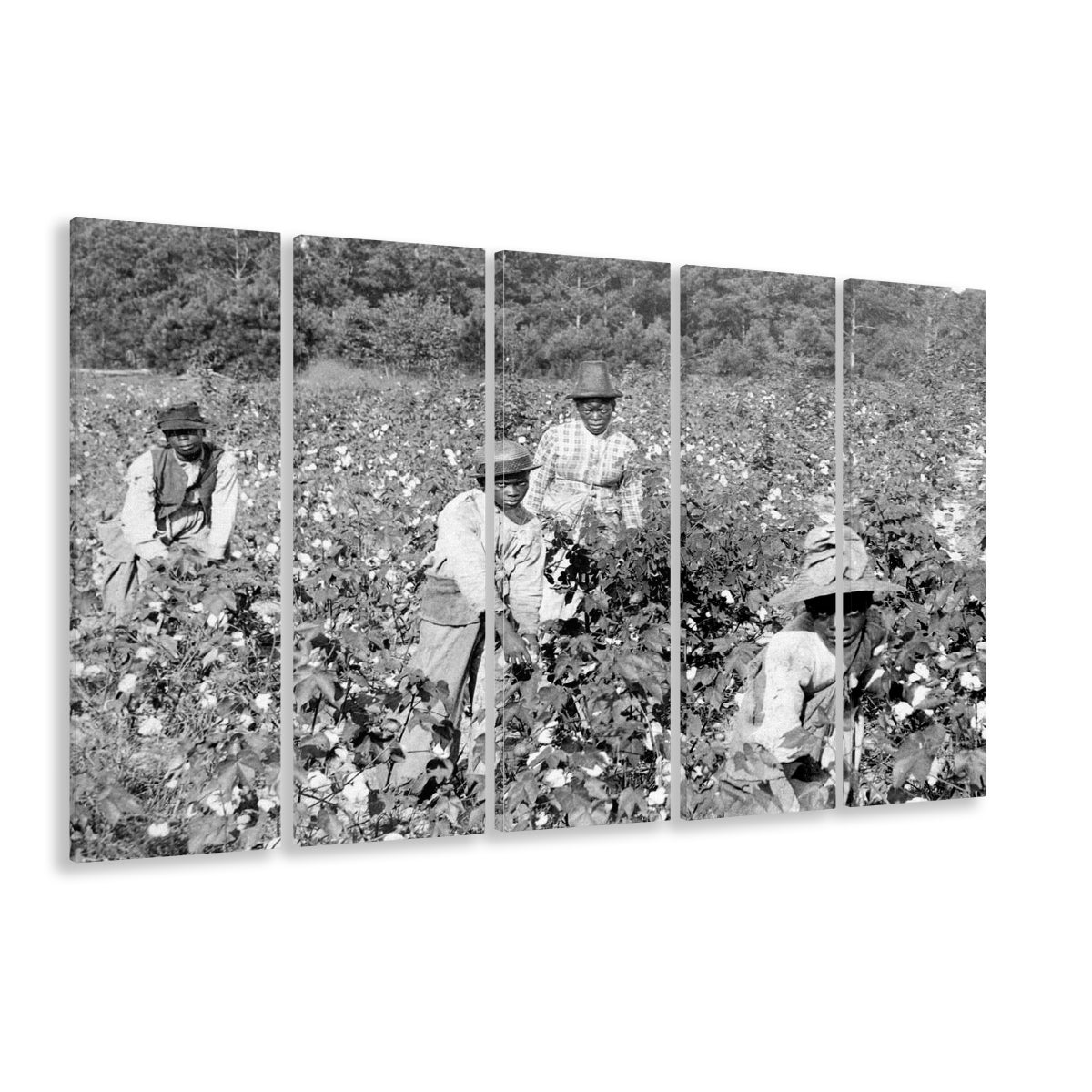 African American Women Photo Print, Black and White, Black History Month Art, 5 Pieces Large Canvas Print