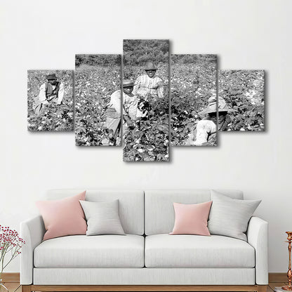 African American Women Photo Print, Black and White, Black History Month Art, Mixed 5 Pieces Canvas Print
