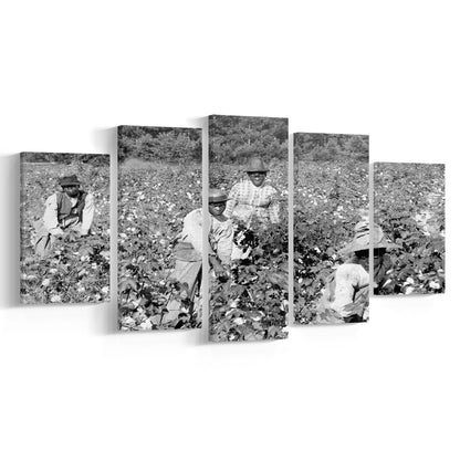 African American Women Photo Print, Black and White, Black History Month Art, Mixed 5 Pieces Canvas Print