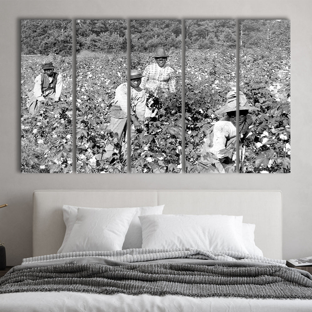 African American Women Photo Print, Black and White, Black History Month Art, 5 Pieces Large Canvas Print