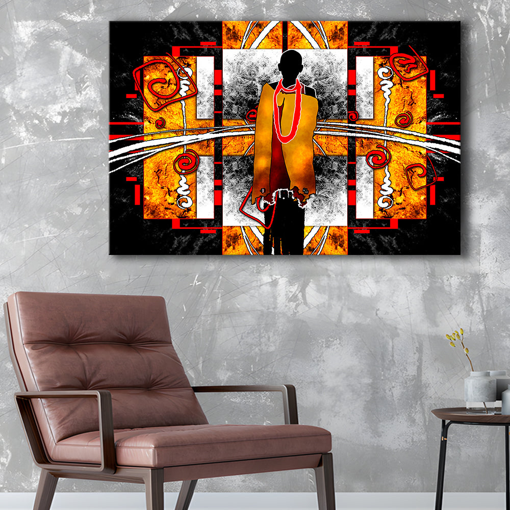 African Ethnic Wall Decor African, Canvas Print Wall Art, Wall Decor, Painting Canvas