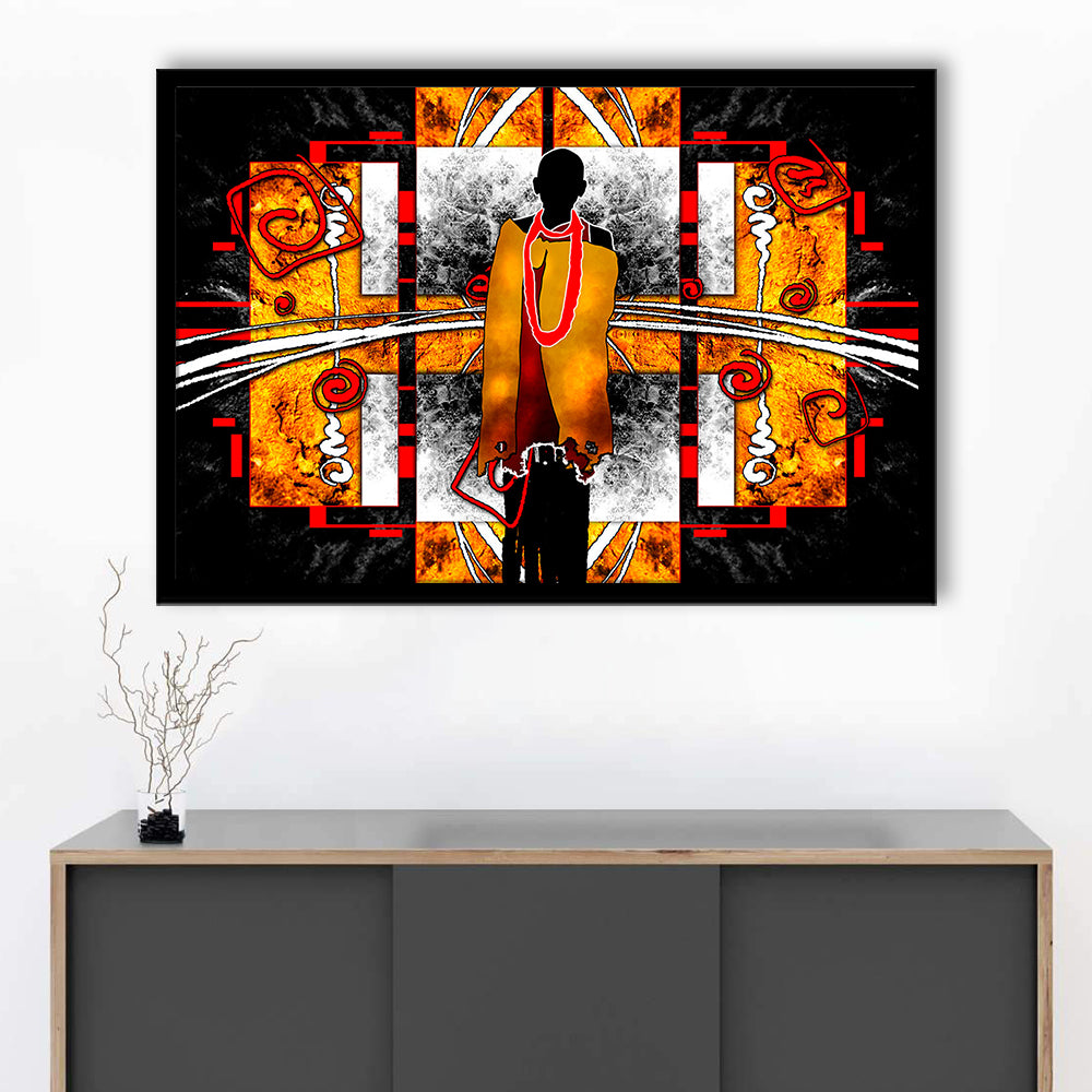 African Ethnic wall decor African, Framed Art Print Wall Decor, Picture Framed
