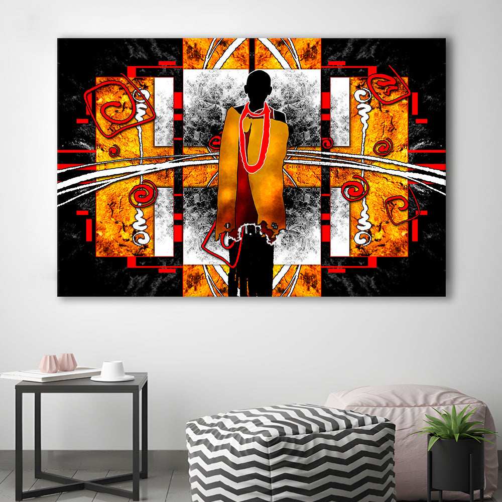 African Ethnic Wall Decor African, Canvas Print Wall Art, Wall Decor, Painting Canvas