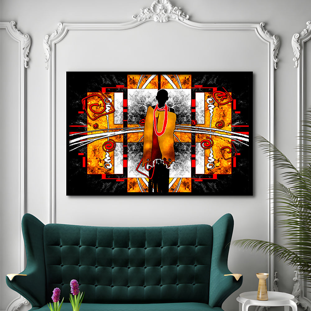 African Ethnic wall decor African, Framed Art Print Wall Decor, Picture Framed