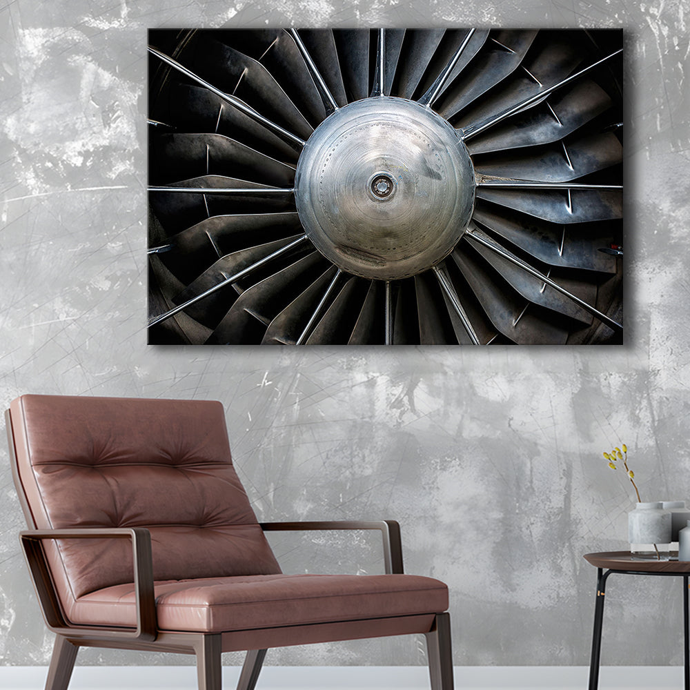 Aircraft Art Turbine Wall Art, Turbine Wall Decor, Plane Canvas Print Artwork, Cavas Print Wall Art Hom Decor
