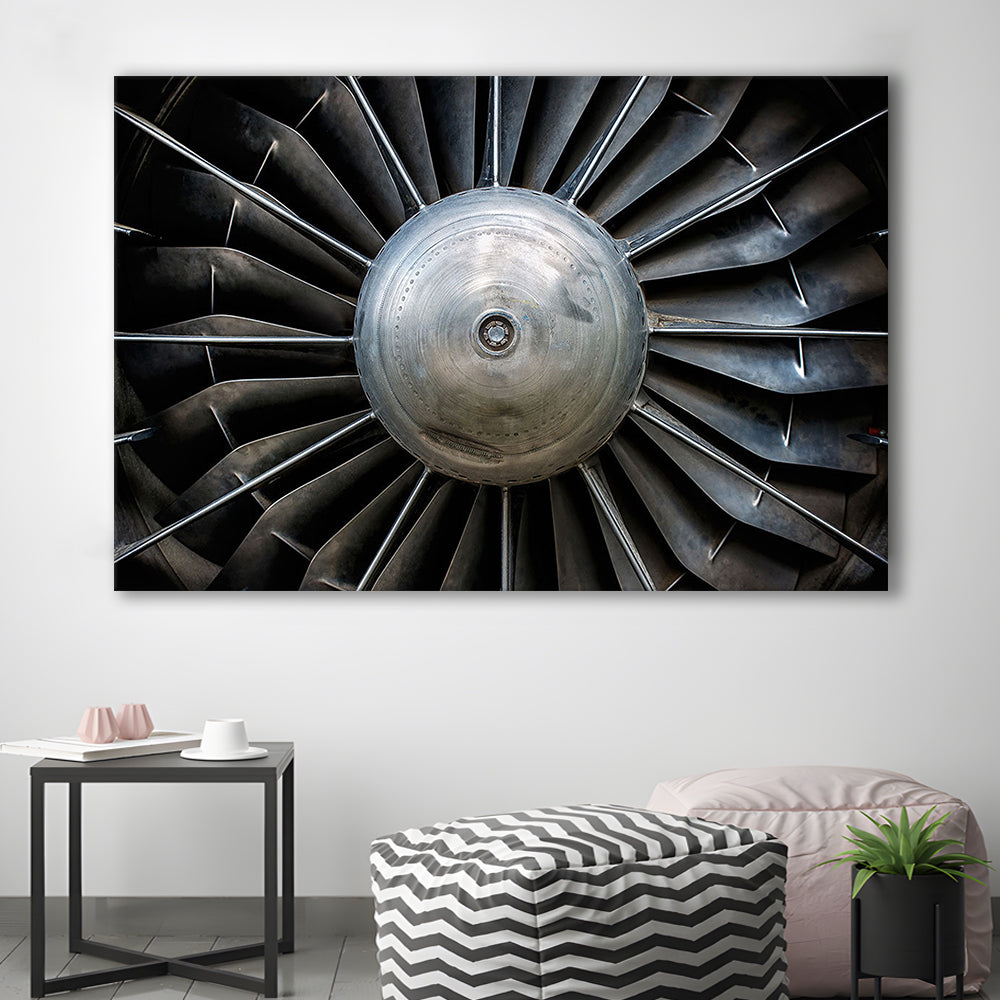 Aircraft Art Turbine Wall Art, Turbine Wall Decor, Plane Canvas Print Artwork, Cavas Print Wall Art Hom Decor