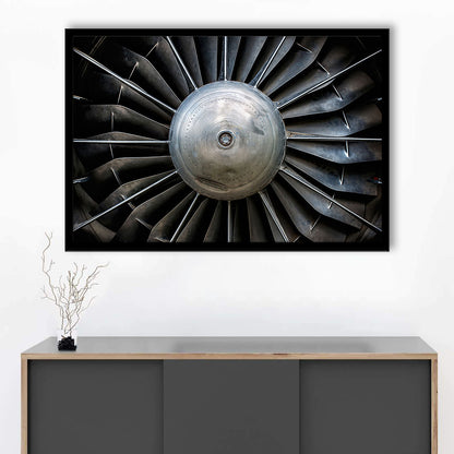 Aircraft Art Turbine Wall Art, Turbine Wall Decor, Plane Art Prints Artwork, Framed Art Print, Picture Framed