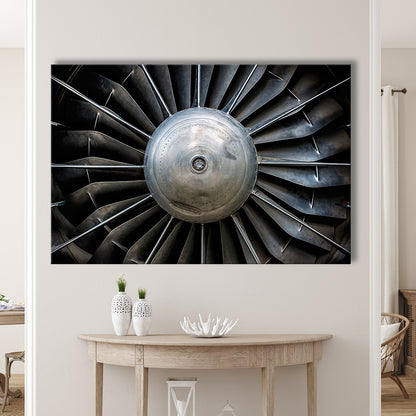 Aircraft Art Turbine Wall Art, Turbine Wall Decor, Plane Canvas Print Artwork, Cavas Print Wall Art Hom Decor
