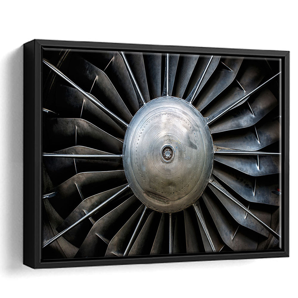 Aircraft Art Turbine Wall Art, Turbine Wall Decor, Plane Canvas Print Artwork, Framed Cavas Print, Floating Frame
