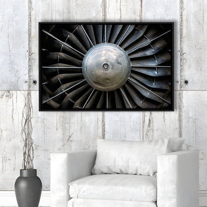 Aircraft Art Turbine Wall Art, Turbine Wall Decor, Plane Canvas Print Artwork, Framed Cavas Print, Floating Frame