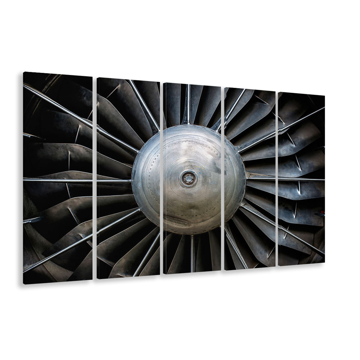 Aircraft Art Turbine Wall Art, Turbine Wall Decor, Plane Canvas Print, 5 Piece B Extra Large Cavas Print Wall Art Decor