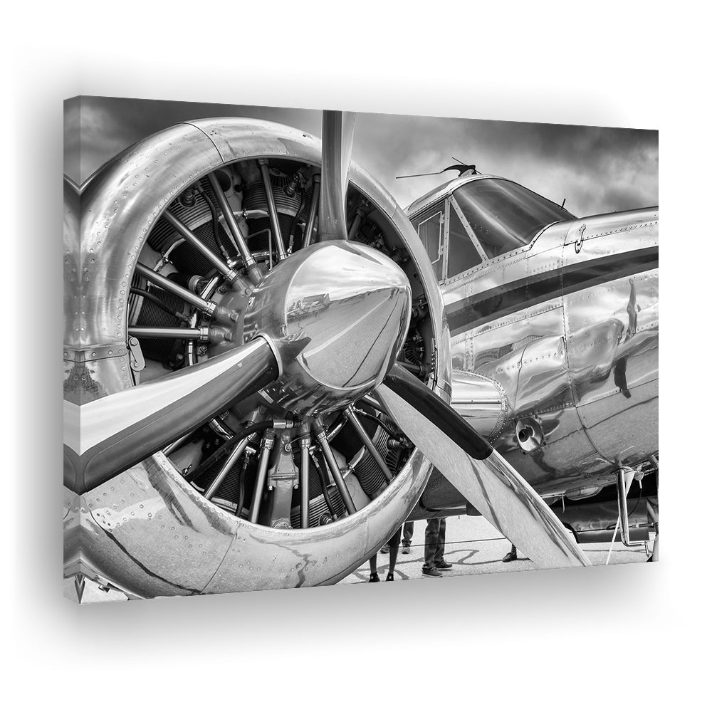 Airplane Closeup Aircraft Print, Plane Engine Airplane Decor, Engine Canvas Aircraft Decor, Cavas Print Wall Art Hom Decor