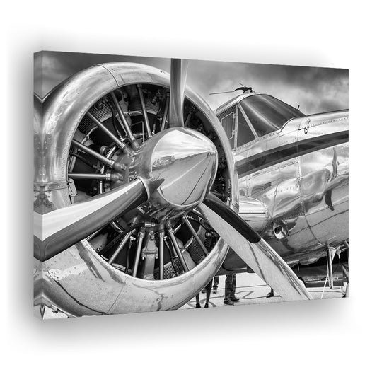 Airplane Closeup Aircraft Print, Plane Engine Airplane Decor, Engine Canvas Aircraft Decor, Cavas Print Wall Art Hom Decor