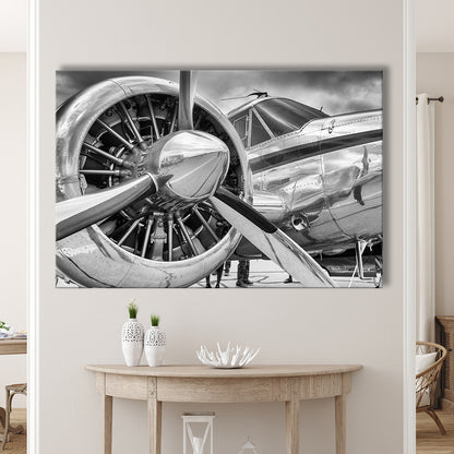Airplane Closeup Aircraft Print, Plane Engine Airplane Decor, Engine Canvas Aircraft Decor, Cavas Print Wall Art Hom Decor