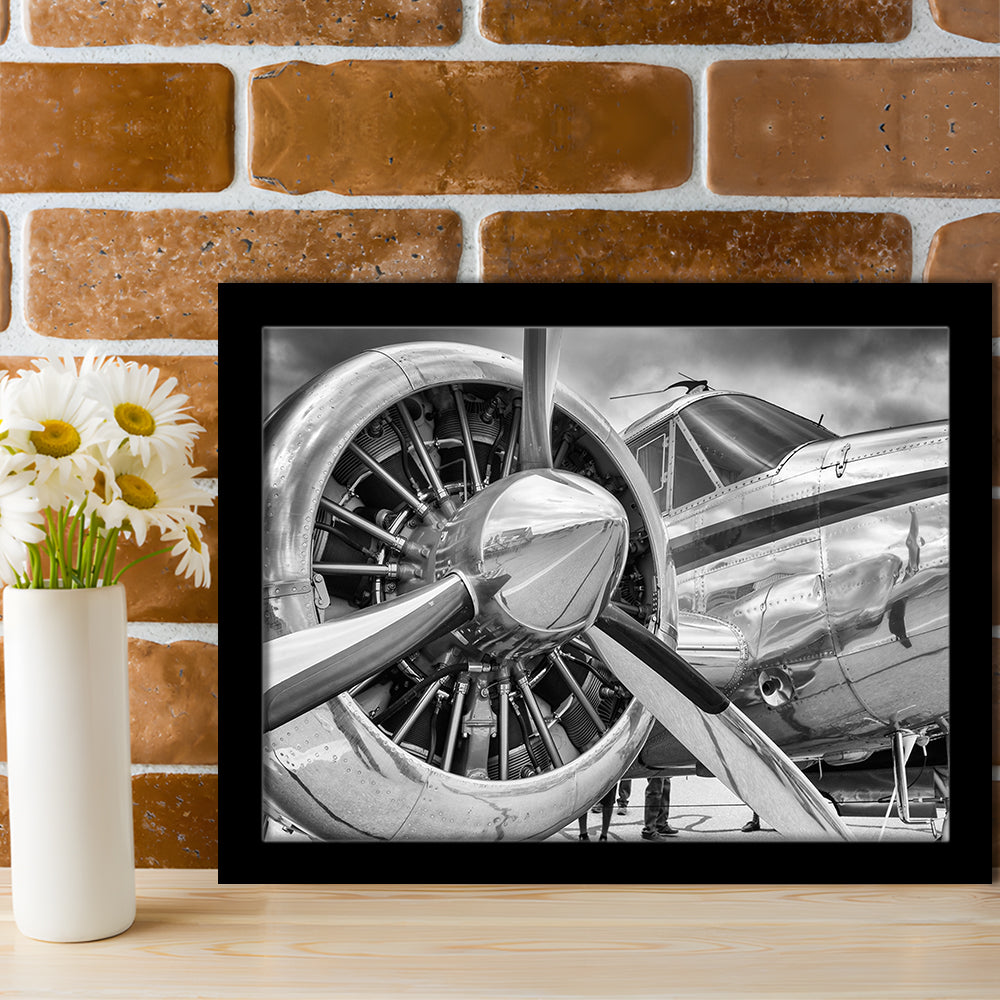 Airplane Closeup Aircraft Print, Plane Engine Airplane Decor, Engine Art Aircraft Decor, Framed Art Print, Picture Framed