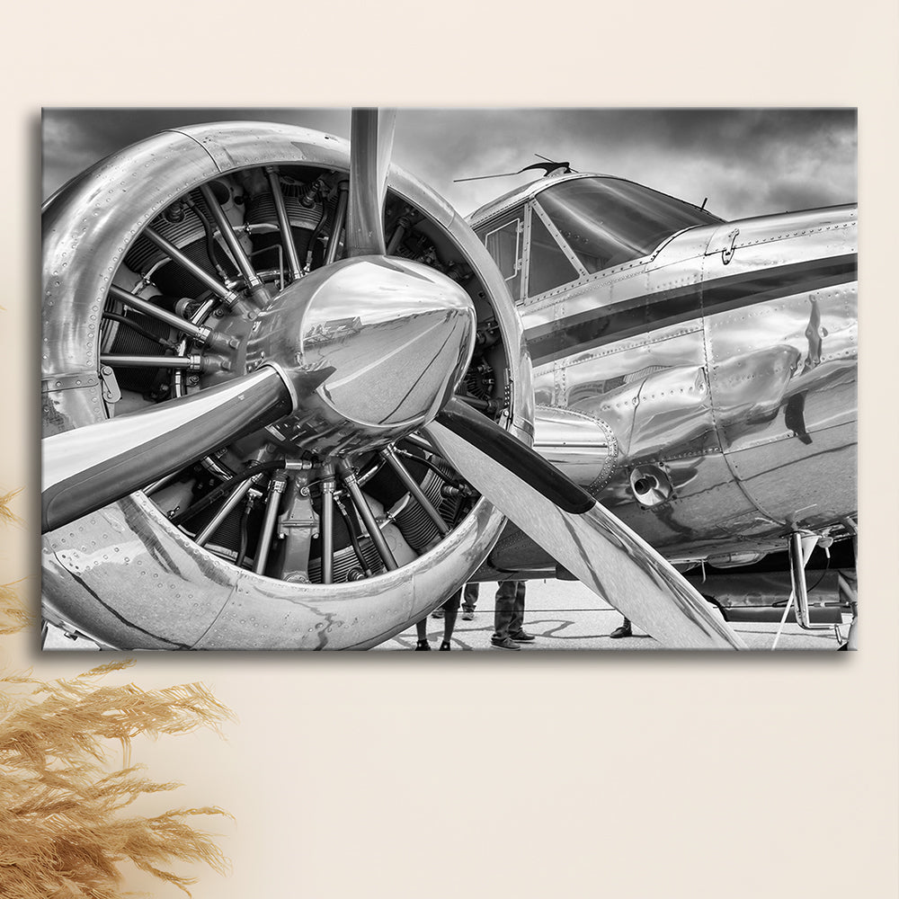 Airplane Closeup Aircraft Print, Plane Engine Airplane Decor, Engine Canvas Aircraft Decor, Cavas Print Wall Art Hom Decor