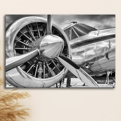 Airplane Closeup Aircraft Print, Plane Engine Airplane Decor, Engine Canvas Aircraft Decor, Cavas Print Wall Art Hom Decor