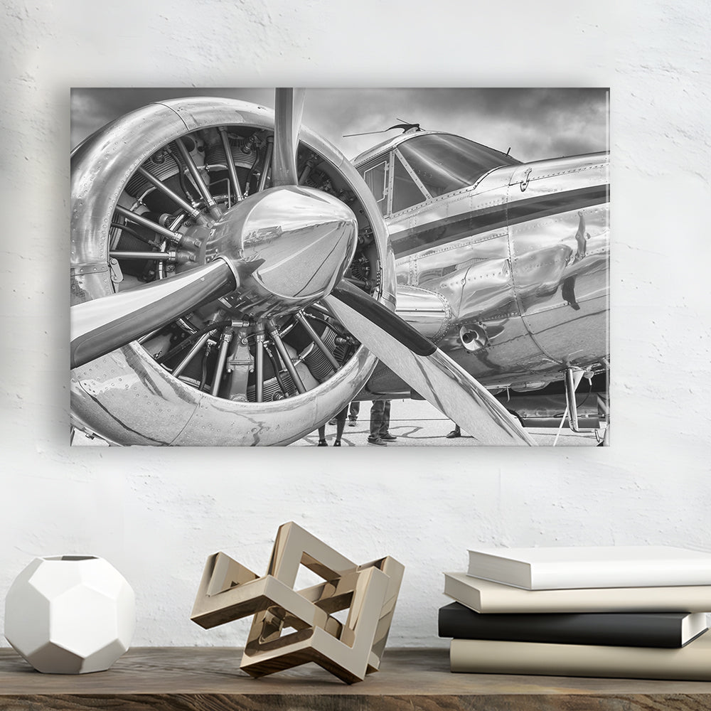 Airplane Closeup Aircraft Print, Plane Engine Airplane Decor, Engine Canvas Aircraft Decor, Cavas Print Wall Art Hom Decor