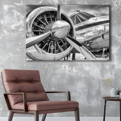 Airplane Closeup Aircraft Print, Plane Engine Airplane Decor, Engine Canvas Aircraft Decor, Cavas Print Wall Art Hom Decor