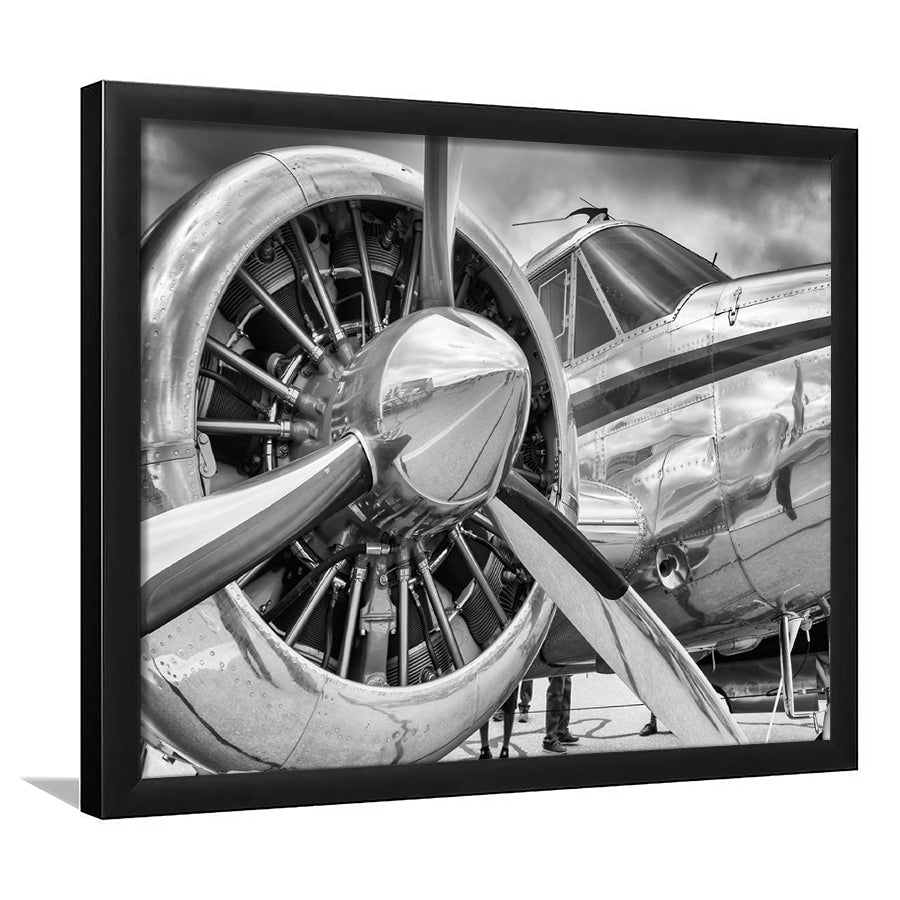 Airplane Closeup Aircraft Print, Plane Engine Airplane Decor, Engine Art Aircraft Decor, Framed Art Print, Picture Framed