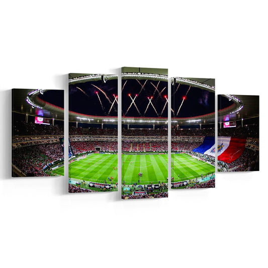 Akron Stadium, Stadium Canvas, Sport Art, Gift for him, 5 Panel, Large Canvas, Canvas Print Wall Art