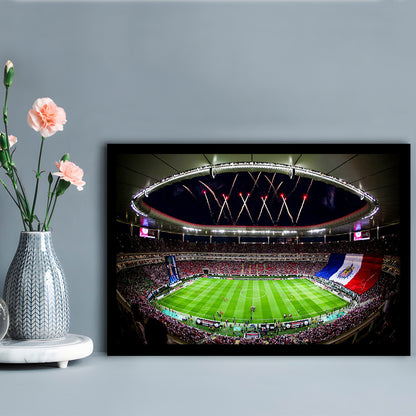 Akron Stadium, Stadium Canvas, Sport Art, Gift for him, Framed Art Print Wall Decor, Picture Framed