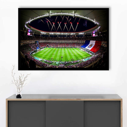 Akron Stadium, Stadium Canvas, Sport Art, Gift for him, Framed Art Print Wall Decor, Picture Framed