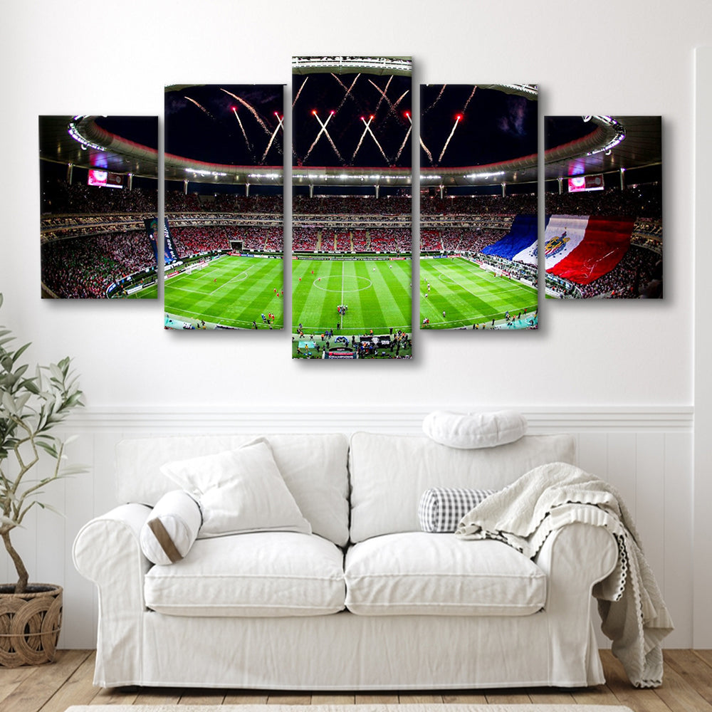 Akron Stadium, Stadium Canvas, Sport Art, Gift for him, 5 Panel, Large Canvas, Canvas Print Wall Art
