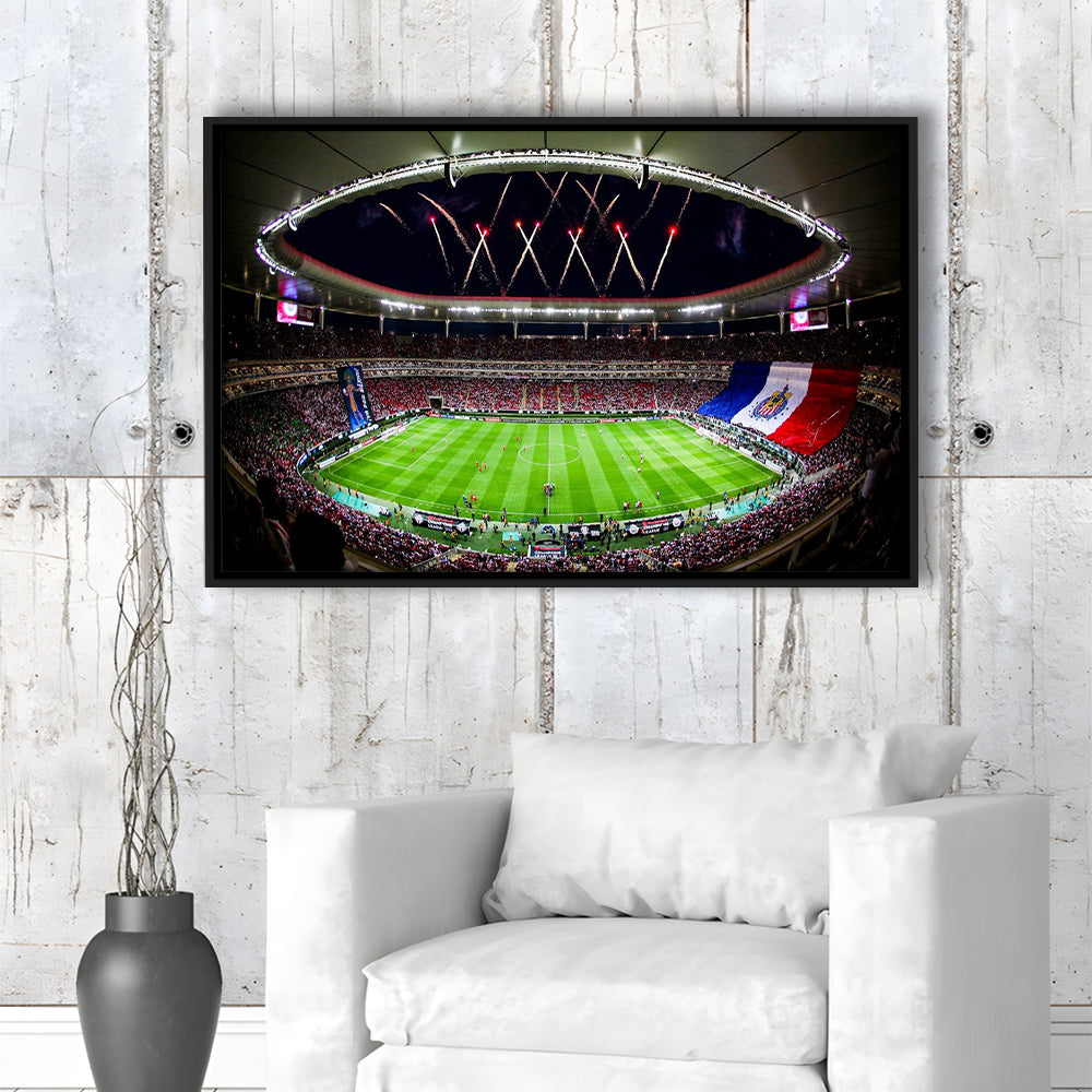 Akron Stadium, Stadium Canvas, Sport Art, Framed Canvas Print Wall Art, Floating Frame