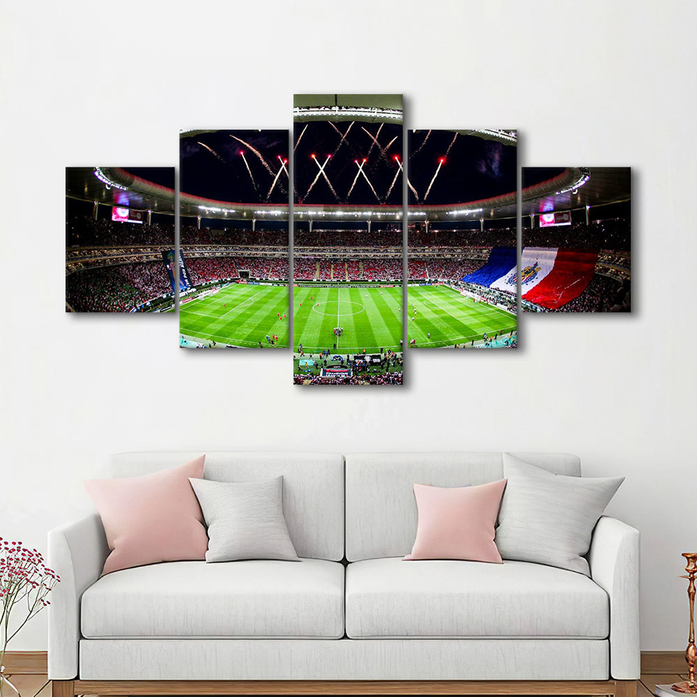 Akron Stadium, Stadium Canvas, Sport Art, Gift for him, 5 Panel, Large Canvas, Canvas Print Wall Art