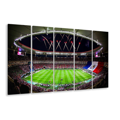 Akron Stadium, Stadium Canvas, Sport Art, 5 Panel B, Extra Large Canvas, Canvas Print Wall Art